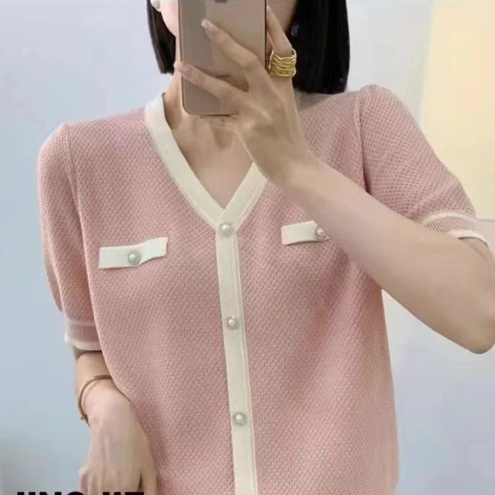 82小香风天丝短袖