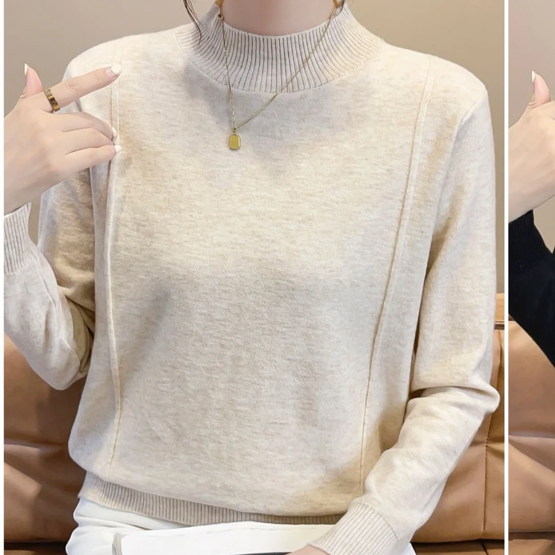 222 彩棉 圆领羊毛混  长袖（剪标款）