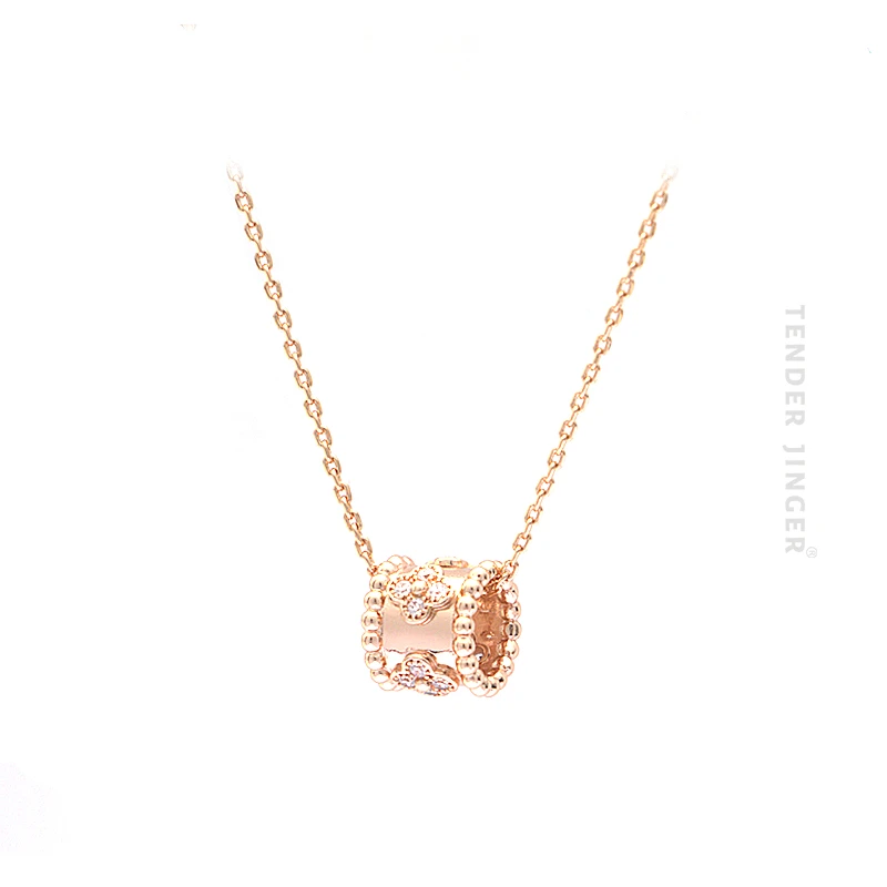 铜合金项链 万花筒小蛮腰项链时尚轻奢百搭款