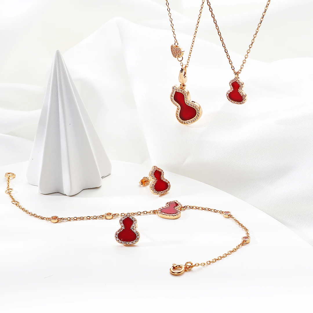 Tender Jinger 坠链均925银 葫芦系列项链耳饰新款轻奢高级感