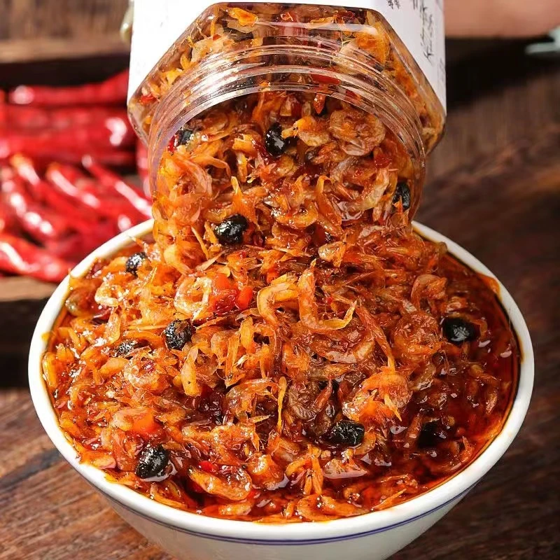 湖南香辣虾仔酱下饭菜罐装即食湖南口味虾特产拌饭酱虾米海鲜酱
