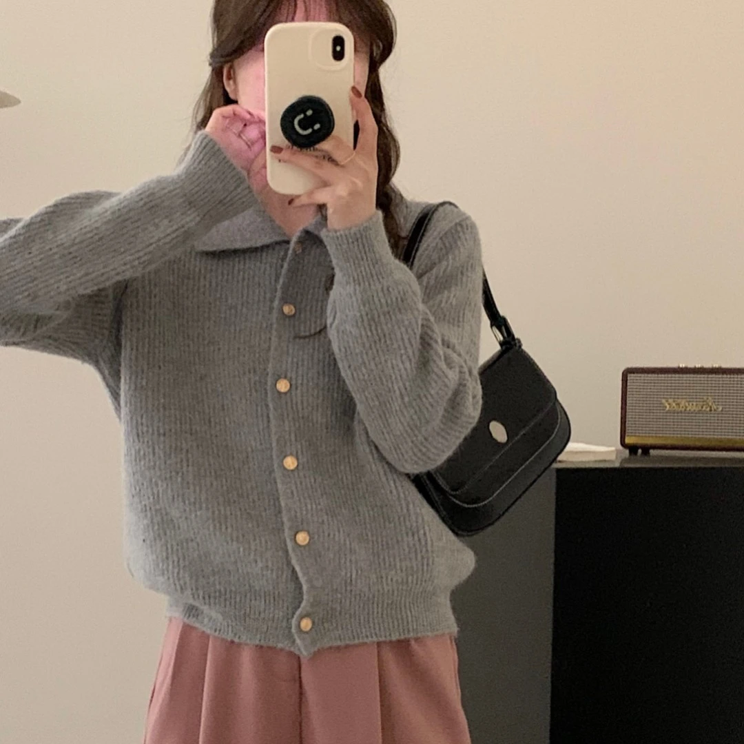 【捡漏】开衫39新款复古毛衣外套网红宽松外搭上衣女韩版