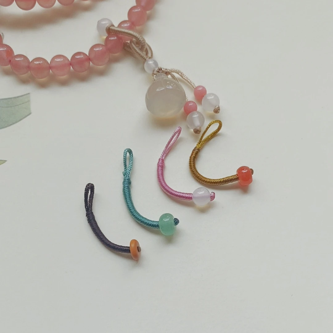 纯手工编织万能扣绳扣手串滴溜连接扣手链扣环编绳跑环扣头配件款