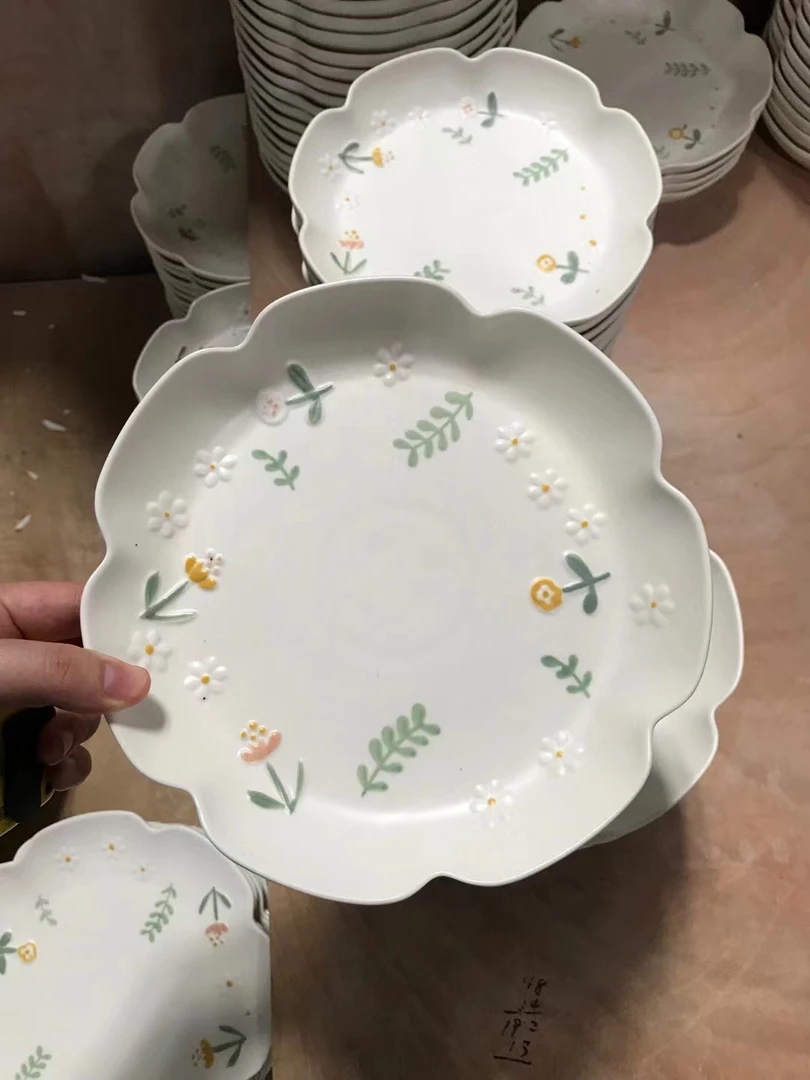 小雏菊深盘3个微瑕疵