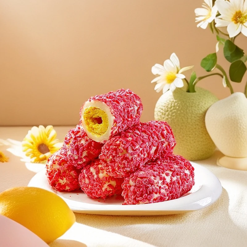 本宫饿了草莓奶酥！草莓即正义~拉丝牛轧蛋卷仔点心休闲网红零食