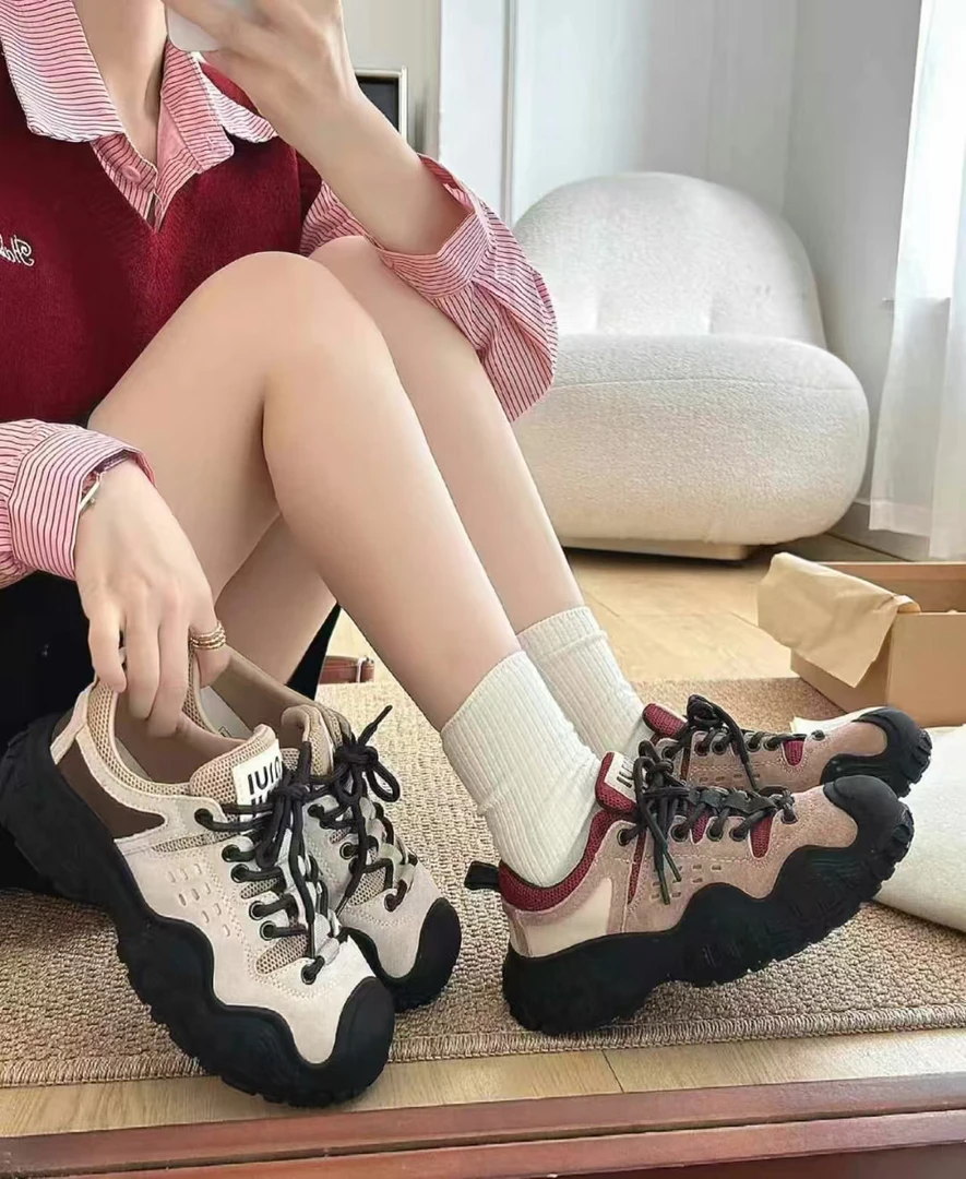 老爹鞋休闲老爹鞋女款时尚拼色ins厚底MZ7020