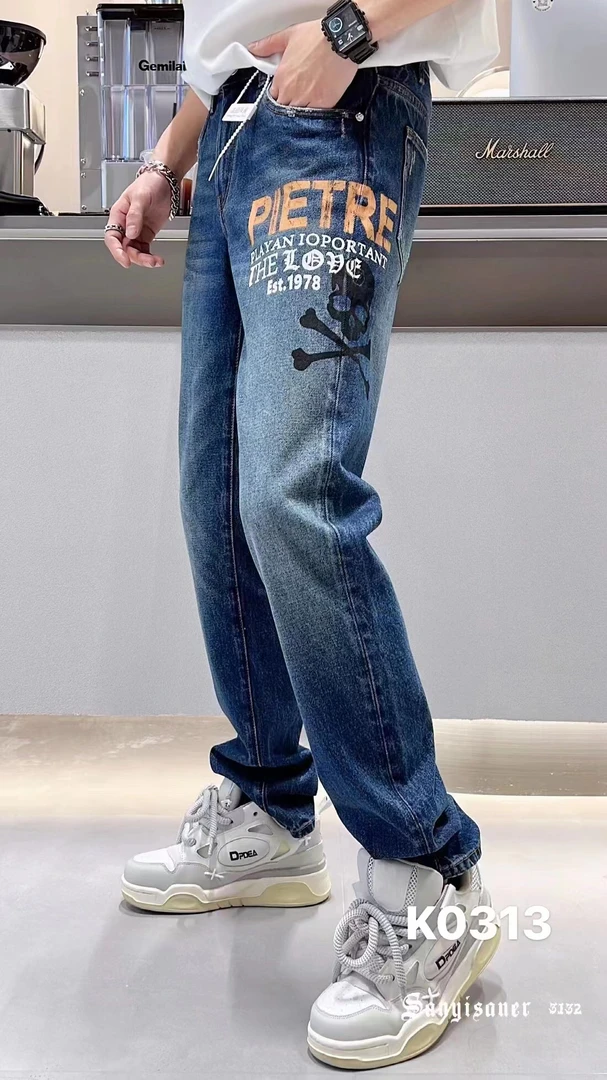 【JDKJ】2024秋冬新款潮品轻奢高端气质百搭休闲男士牛仔裤K007