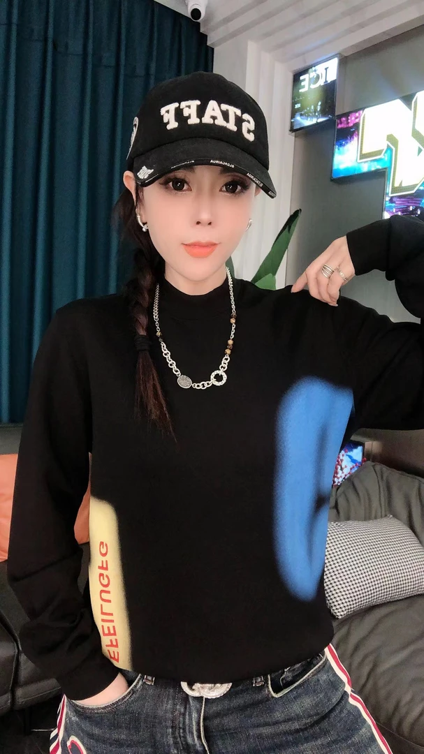 【JDKJ】潮品时尚轻奢高端潮流休闲印花圆领长袖卫衣W003