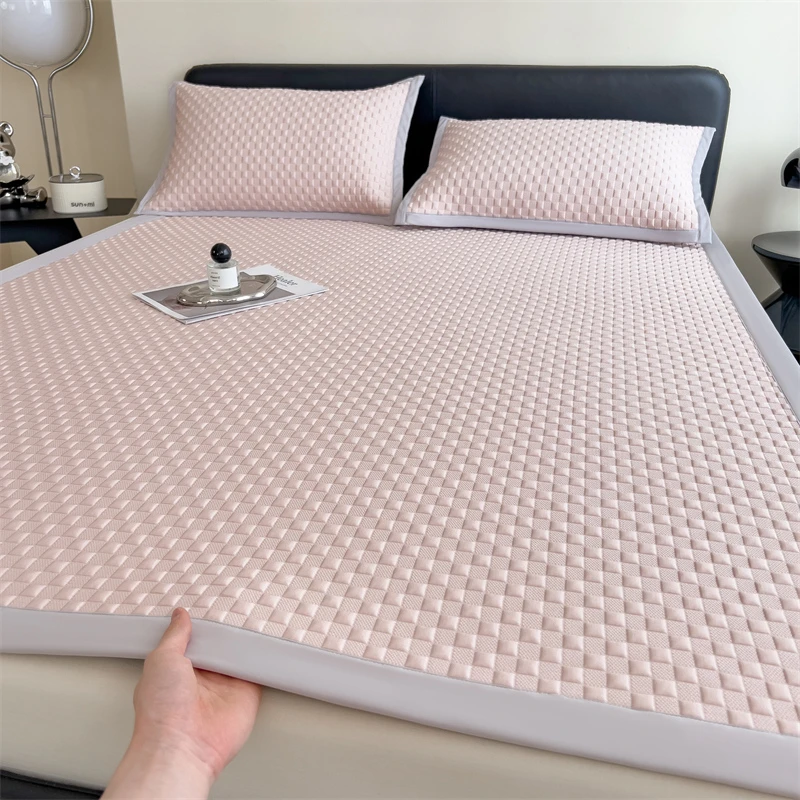 夏日降温凉爽A类抗菌冰豆豆床席三件套软凉席套件舒适清凉两件套