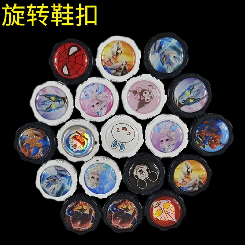 快速松紧鞋带懒人鞋带户外运动免系免绑旋转旋扣鞋带扣儿童蜘蛛侠