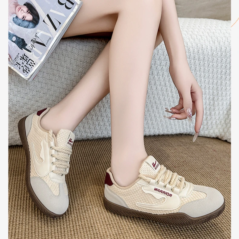 回力秋季新款学院风小众帆布鞋复古德训鞋休闲鞋女款女鞋女生学生