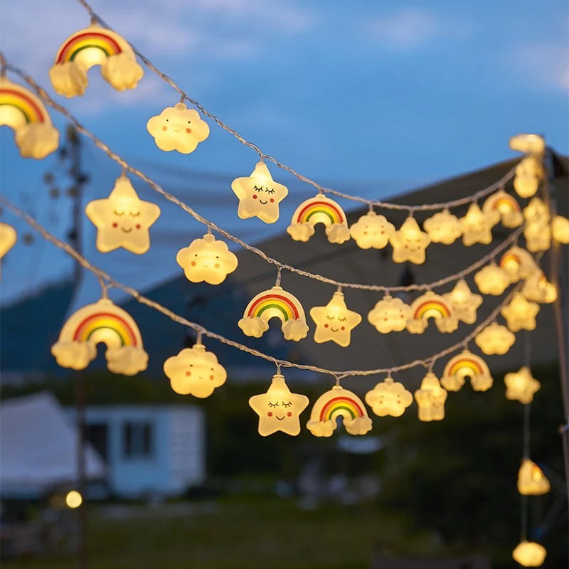 户外露营氛围灯LED彩灯闪灯串灯满天星帐篷装饰天幕儿童生日布置