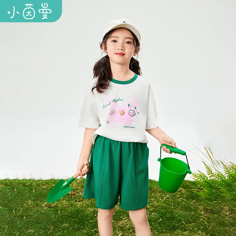 小茵曼女童秋装套装洋气时尚百搭宝宝两件套秋日穿搭O3842055A