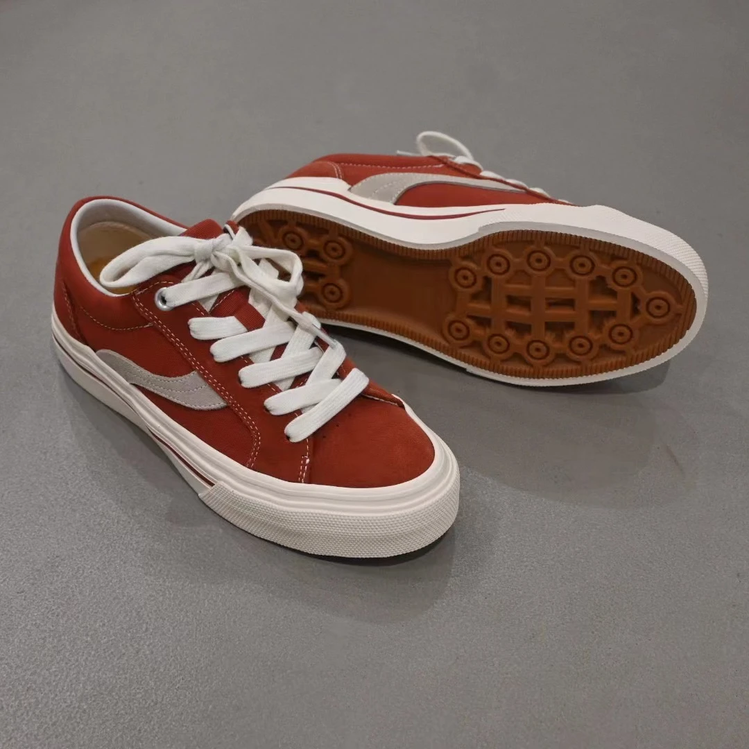 牛翻皮帆布鞋潮流运动休闲鞋百搭平底增高板鞋