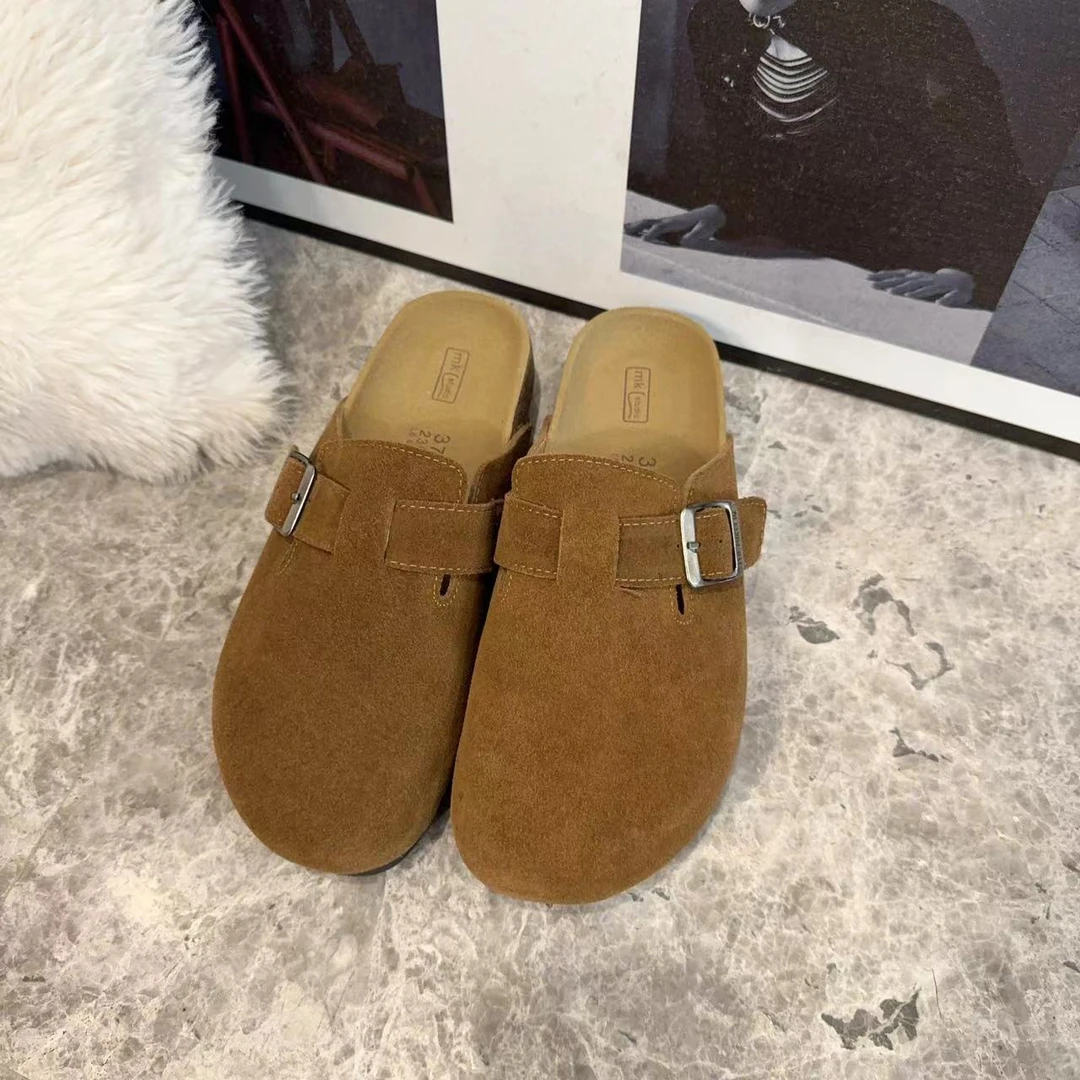 时尚经典款春秋勃肯鞋春秋百搭包头拖鞋#3563
