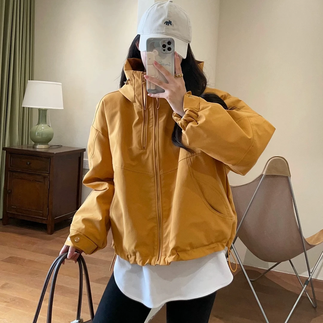 【冲锋衣】90短款白鸭绒羽绒服