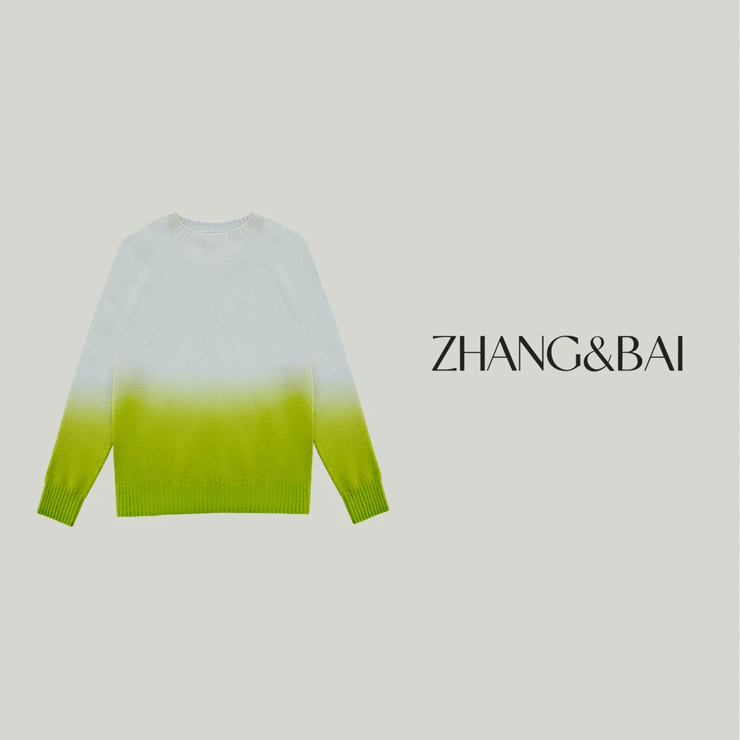 zhang&bai25&SS高定 |【阿勒泰的草原】渐变绵羊毛圆领羊毛衫
