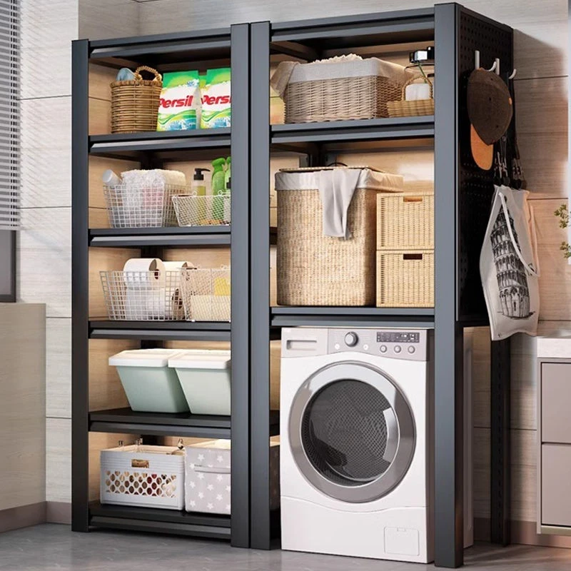 家用置物架多层落地货架洗衣机上方架子行李箱收纳架阳台储物架子