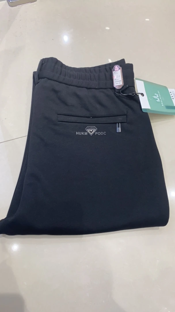 时尚休闲中高腰裤子黑色