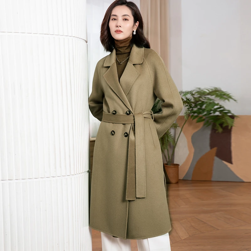 惨哥中长款绵全毛纯手工双面呢大衣22131