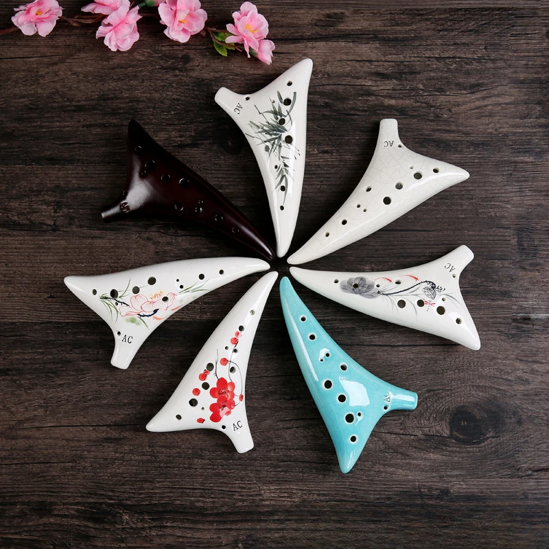 十二孔AC调12孔中音C调陶笛批发学校琴行初学陶笛翘尾款