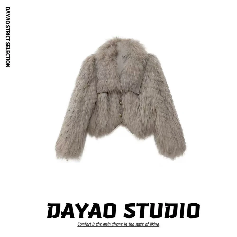 【丝滑摩卡】新款大翻领短款外套