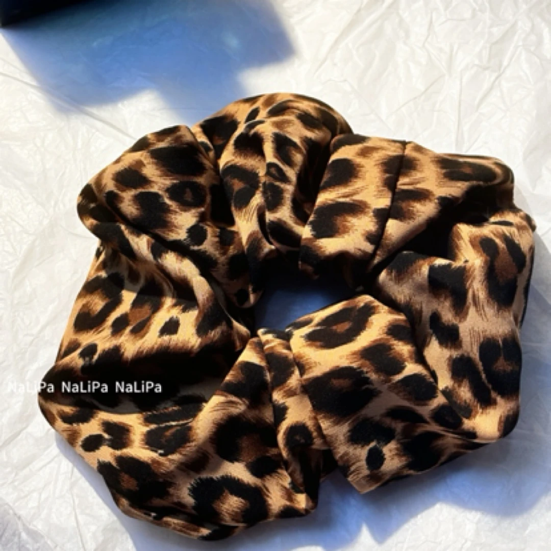 NaLiPa韩系千禧辣妹豹纹大肠发圈秋冬发饰ins风发圈2024新款