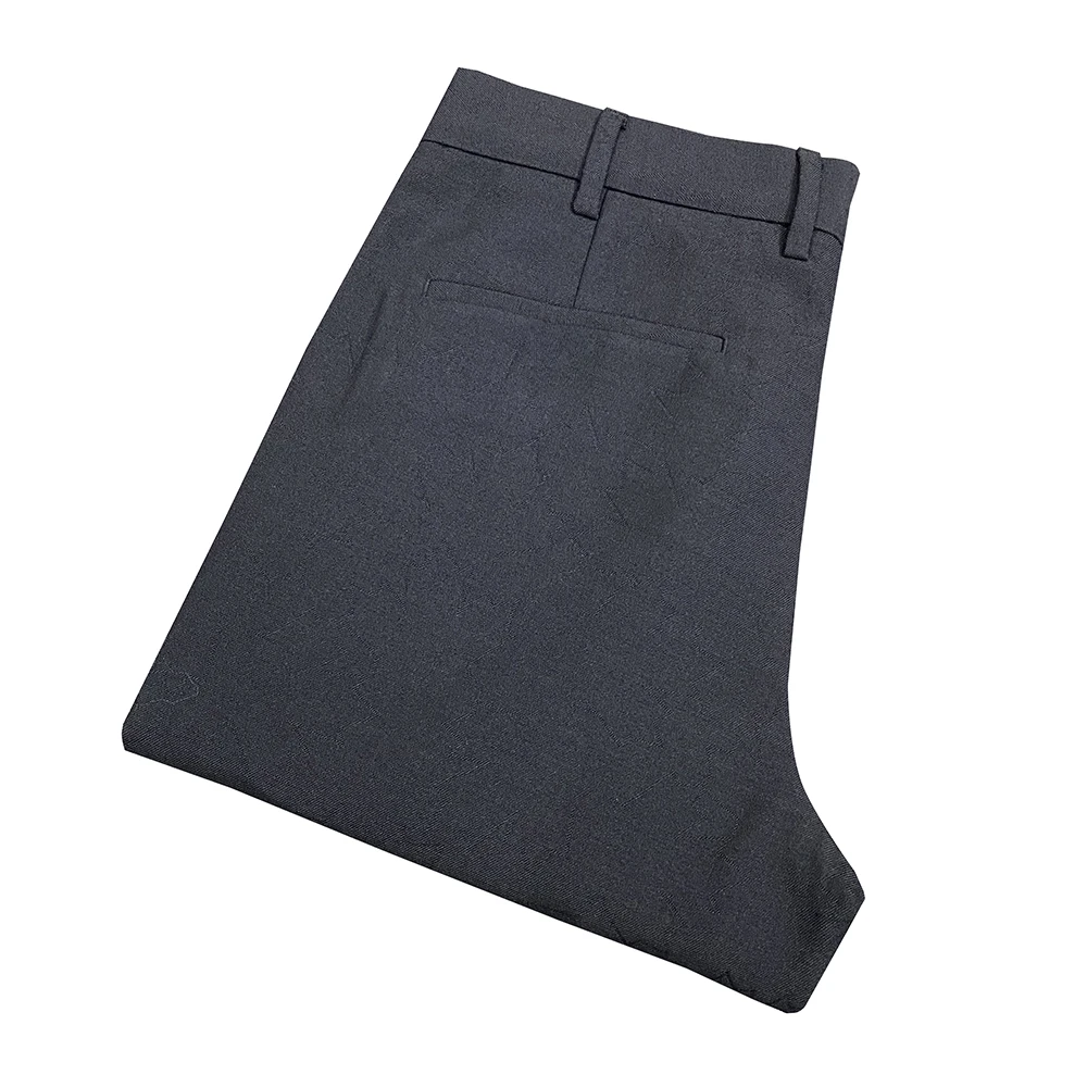 鸟【绵羊毛-九分裤】黑色男士四季款轻奢百搭微弹商务休闲裤XK151