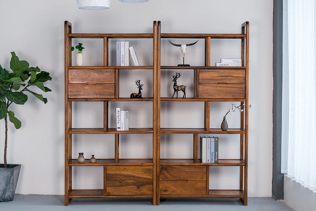 南美胡桃木上下四抽博古架不包邮