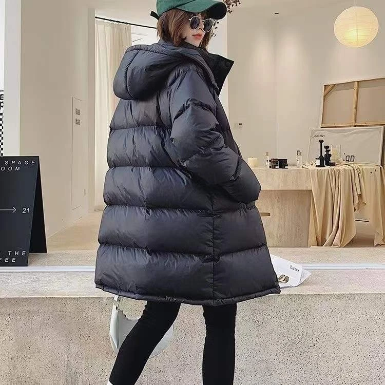 波司澄冬季新款羽绒服中长款小个子加厚白鸭绒连帽外套韩版爆款高