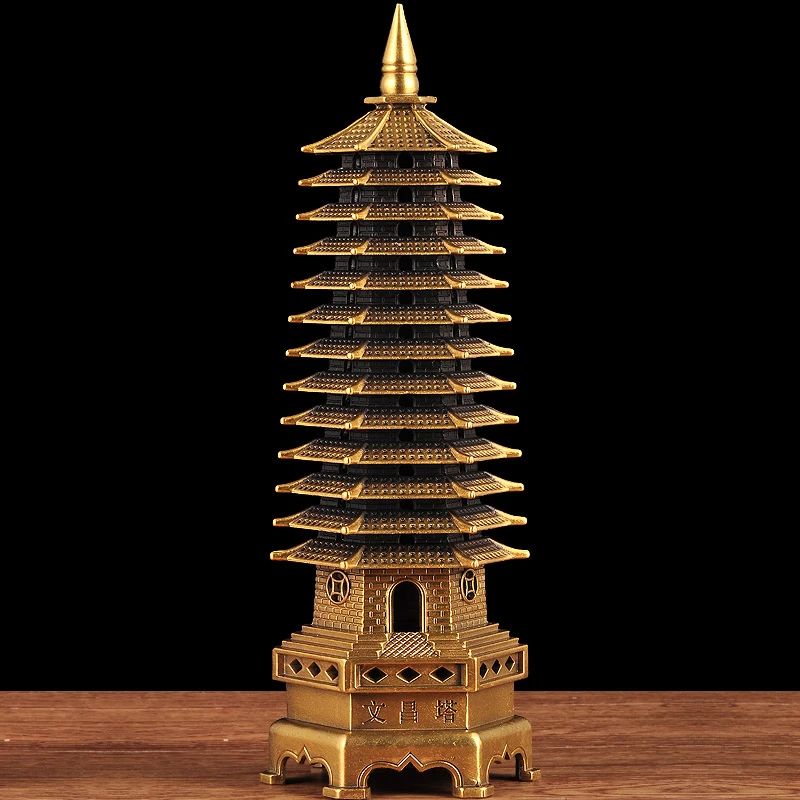 黄铜十三层文昌塔摆件