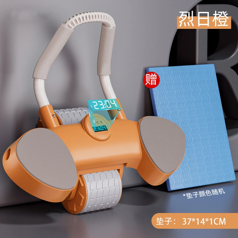 练腹肌健身器材家用自动回弹收腹神器卷腹轮滚轮健腹器运动稳定