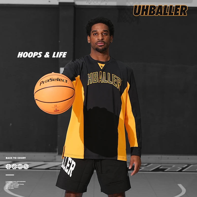 UHBALLER3.0SE特别版蛇纹美式篮球长袖T恤运动速干高弹训练投篮服