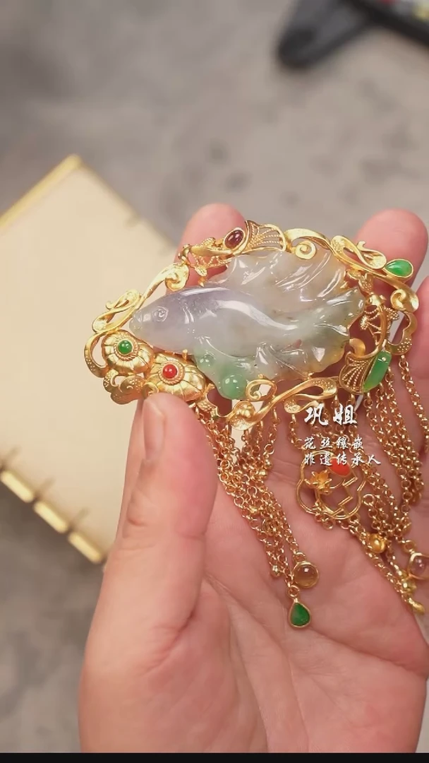 【闪购商品】翡翠吊坠(不含链)银S925镶嵌巩姐原创吊坠