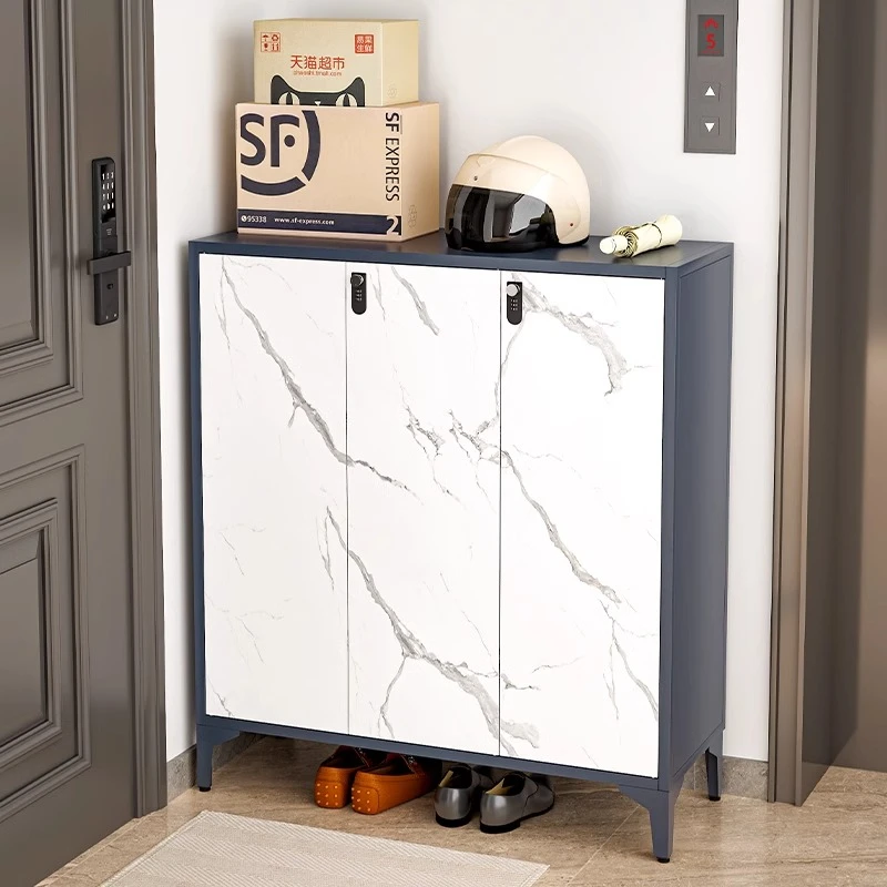 鞋柜钢制门外走廊楼道防尘收纳柜家用门口储物柜带门鞋柜新款爆款