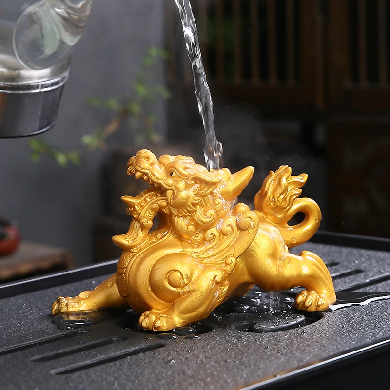 变色貔貅茶宠可养茶桌摆件茶宠物个性精品茶具摆设茶台装饰品配件