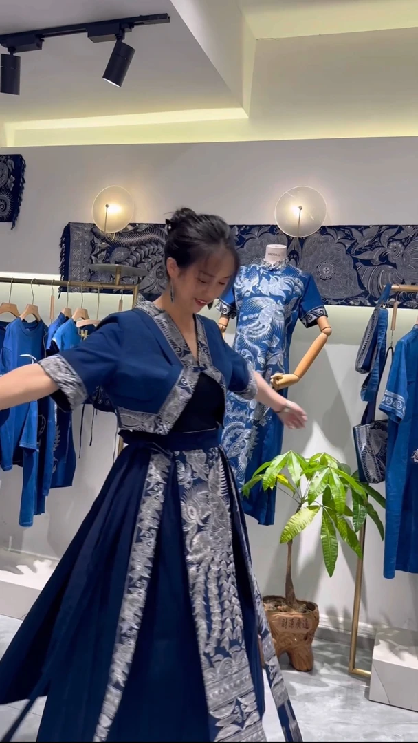 纯手工蜡染【马面裙】半身裙