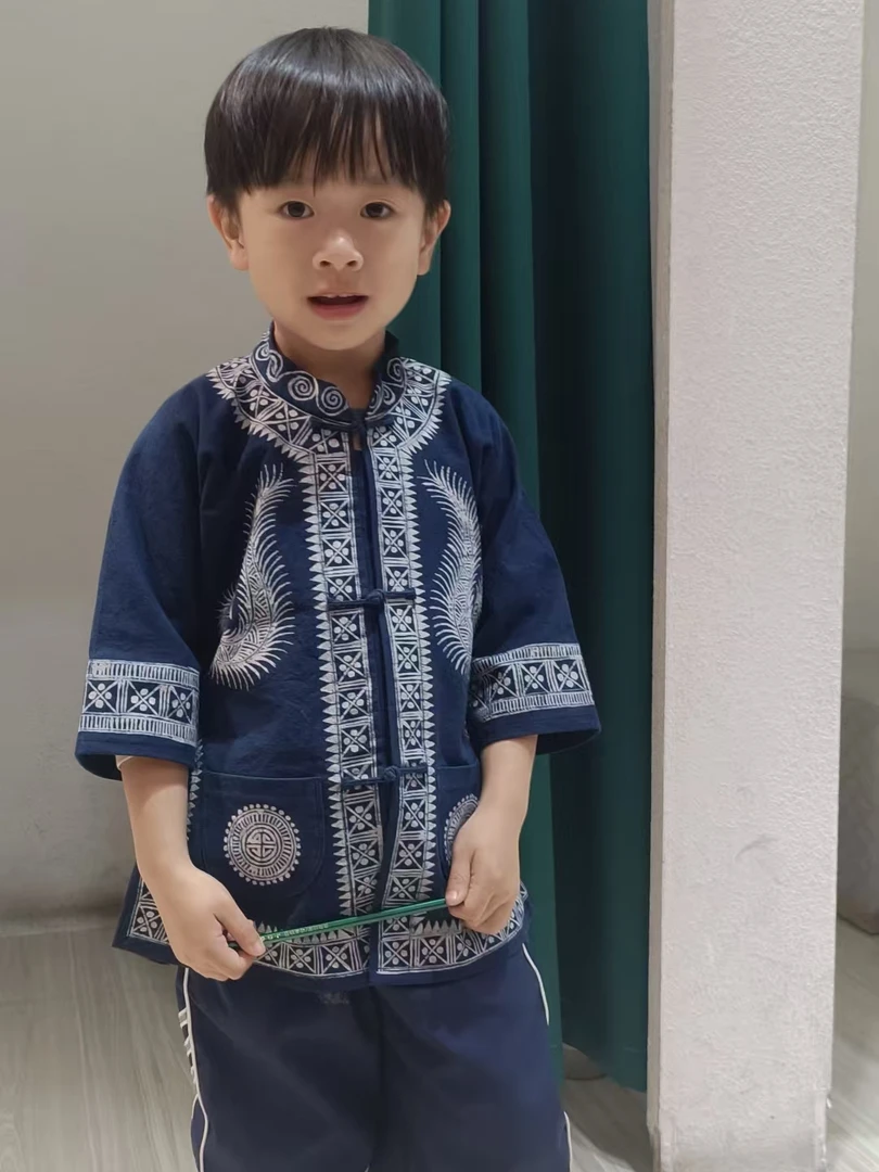 纯手工蜡染外套民族风，男宝、女宝款