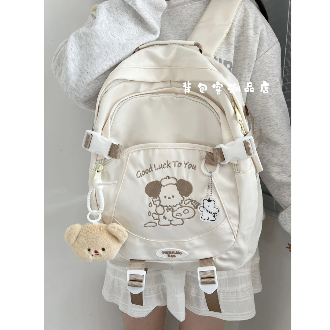 ins甜美少女日系学院风大容量高颜值双肩包大学生小清新百搭书包