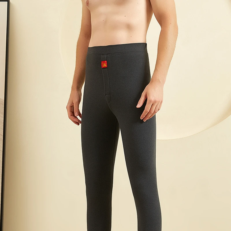 男式加绒加厚保暖裤修身秋冬内穿颜色随机发