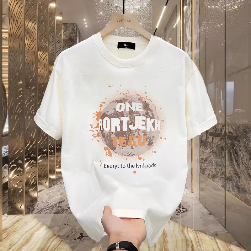 雷顿卡斯美式痞帅重磅纯棉短袖T恤青年男女款夏季ins潮牌圆领上衣