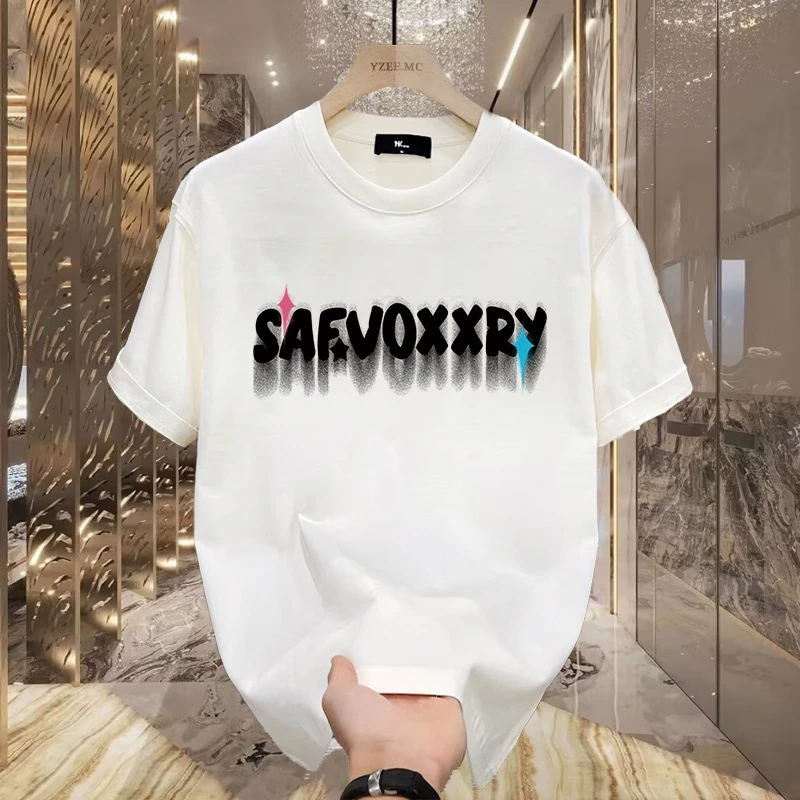 雷顿卡斯美式痞帅重磅纯棉短袖T恤青年男女款夏季ins潮牌圆领上衣