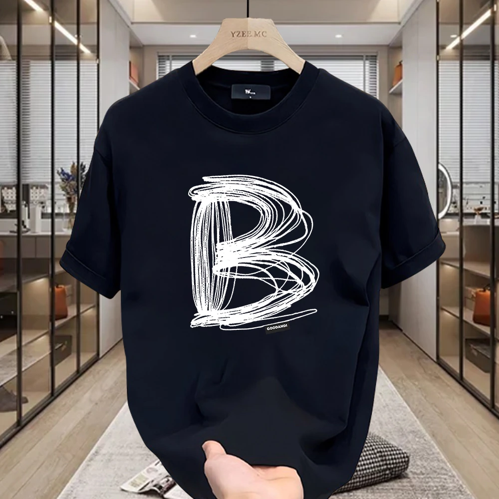 雷顿卡斯美式痞帅重磅纯棉短袖T恤青年男女款夏季ins潮牌圆领上衣