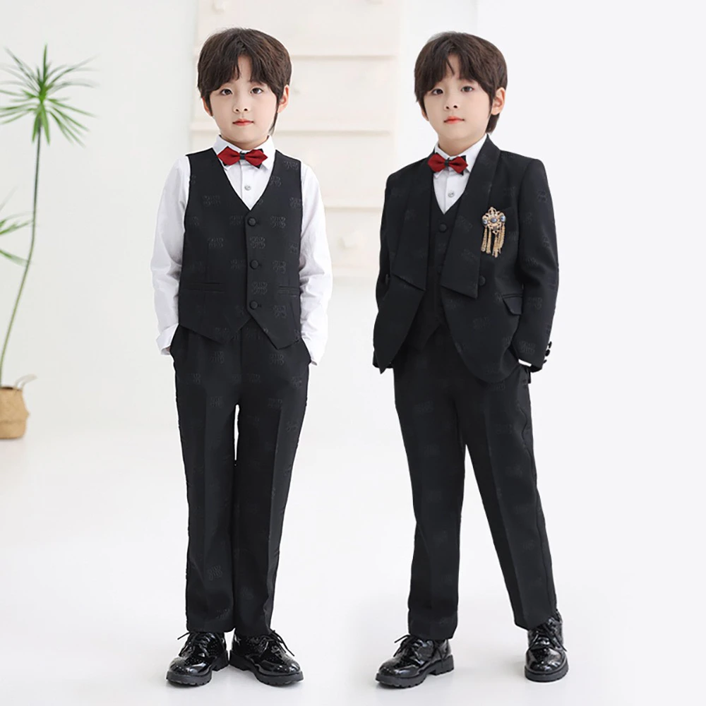 男童礼服西装套装秋季2025新款儿童花童男孩西服生日英伦风演出服