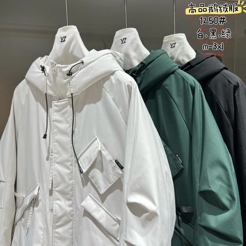 鹅绒服升级版加厚软壳宽松男士户外休闲保暖纯色防水情侣1250潮流