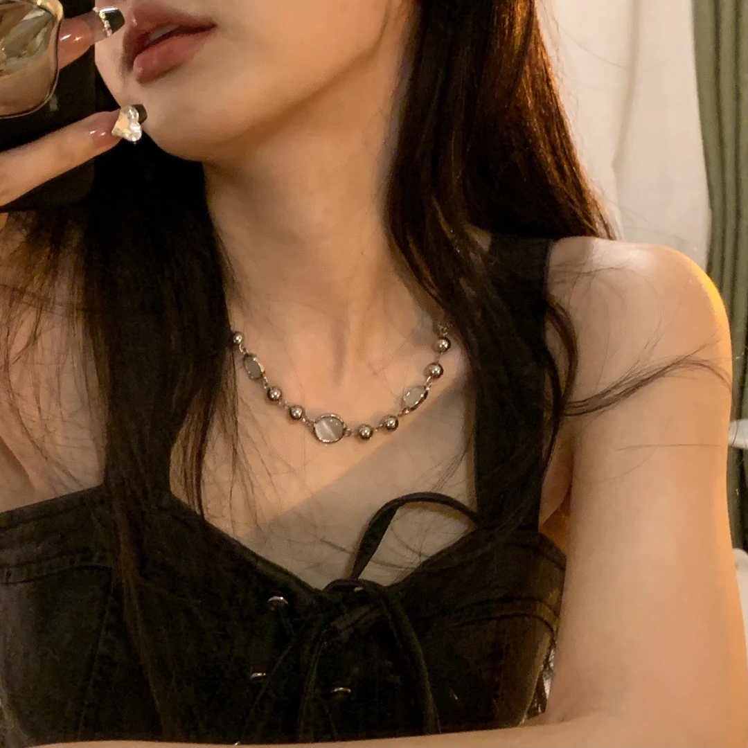 钛钢项链 新中式项链女小众设计感个性ins网红轻奢潮酷辣妹锁骨链