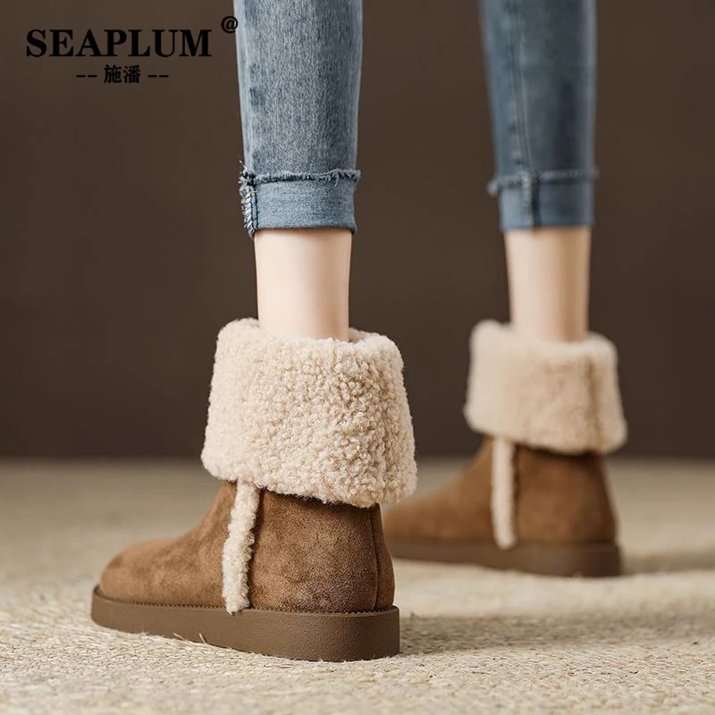 增高长筒靴厚底爆款冬天洋气羊羔毛两穿雪地靴女2025棉靴子棉鞋