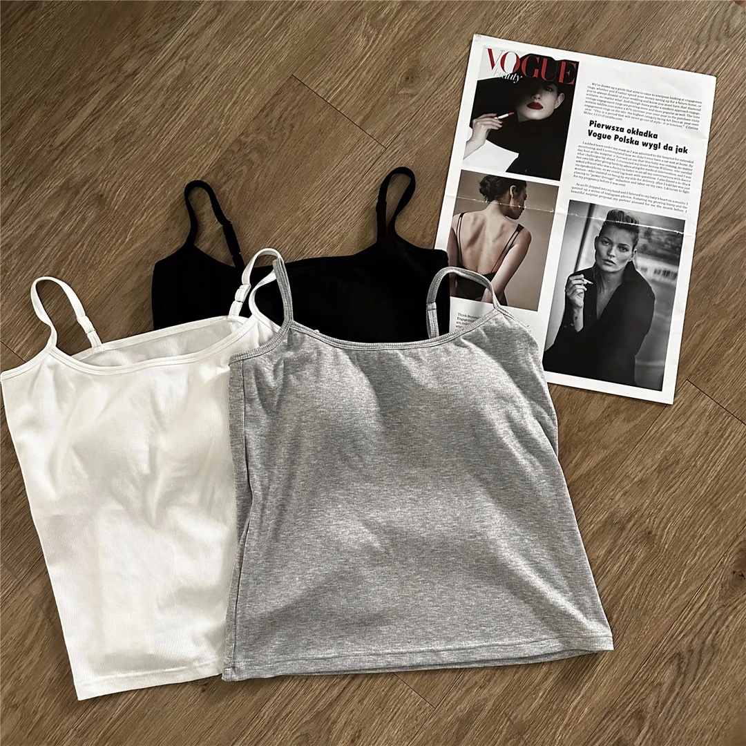 【瘦瘦】纯色垫垫背心大码打底吊带可调节带亲肤柔软升级版S0443