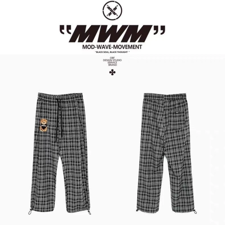 OOXOO木村井泓MWM小熊系列卫裤 格子休闲MW054052136男秋冬裤子..