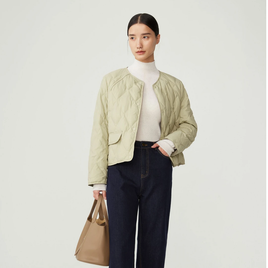 indicia/indicia标记冬通勤围巾领羽绒服外套5D310YR477C